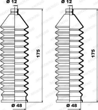 Moog K150034 - Kit soffietto, Sterzo autozon.pro