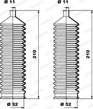 Moog K150028 - Kit soffietto, Sterzo autozon.pro