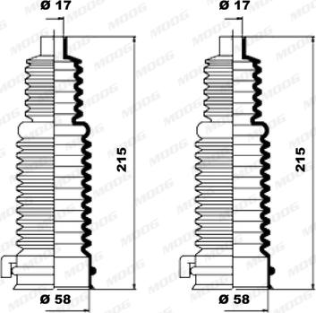 Moog K150070 - Kit soffietto, Sterzo autozon.pro