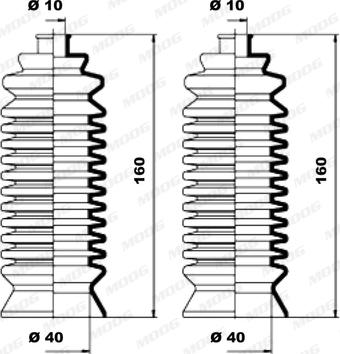 Moog K150073 - Kit soffietto, Sterzo autozon.pro