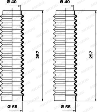 Moog K150077 - Kit soffietto, Sterzo autozon.pro