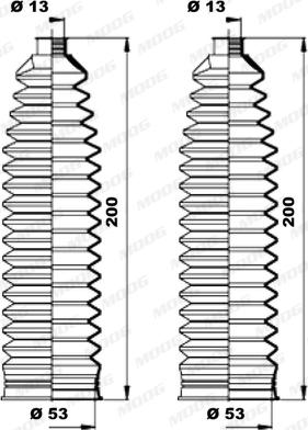 Moog K150191 - Kit soffietto, Sterzo autozon.pro