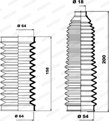 Moog K150140 - Kit soffietto, Sterzo autozon.pro