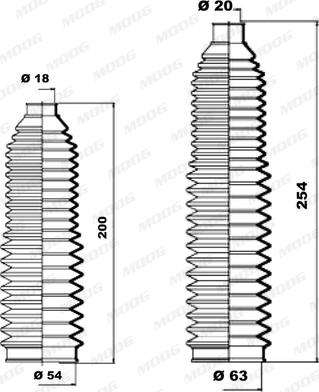 Moog K150141 - Kit soffietto, Sterzo autozon.pro