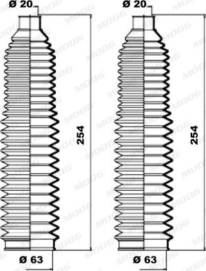 Moog K150142 - Kit soffietto, Sterzo autozon.pro