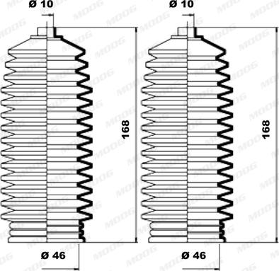 Moog K150165 - Kit soffietto, Sterzo autozon.pro