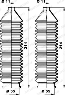 Moog K150167 - Kit soffietto, Sterzo autozon.pro