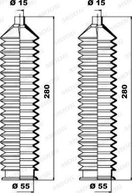 Moog K150109 - Kit soffietto, Sterzo autozon.pro