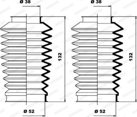 Moog K150100 - Kit soffietto, Sterzo autozon.pro