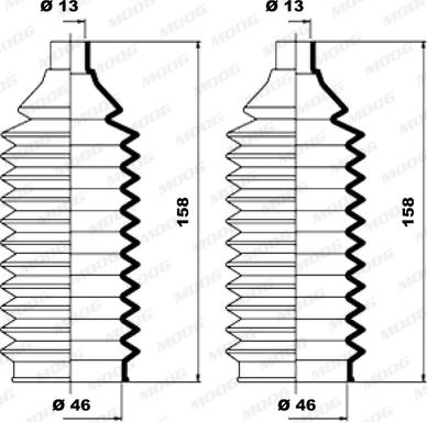 Moog K150117 - Kit soffietto, Sterzo autozon.pro