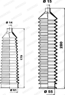 Moog K150174 - Kit soffietto, Sterzo autozon.pro