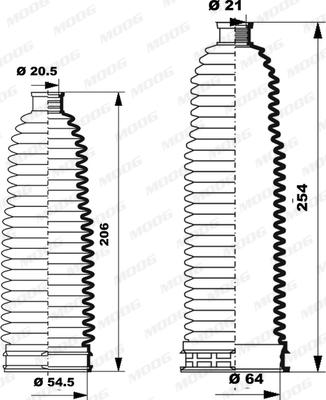 Moog K150242 - Kit soffietto, Sterzo autozon.pro