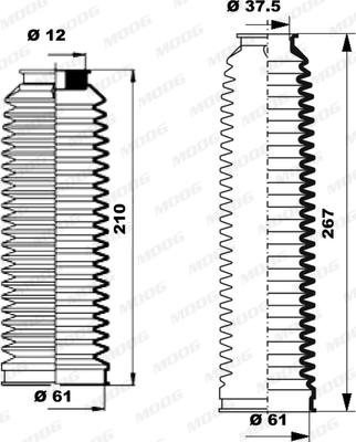 Moog K150259 - Kit soffietto, Sterzo autozon.pro