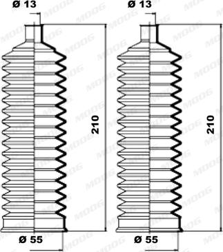 Moog K150258 - Kit soffietto, Sterzo autozon.pro