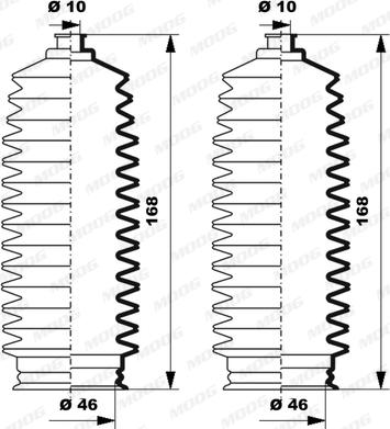 Moog K150257 - Kit soffietto, Sterzo autozon.pro