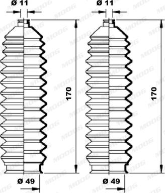 Moog K150202 - Kit soffietto, Sterzo autozon.pro