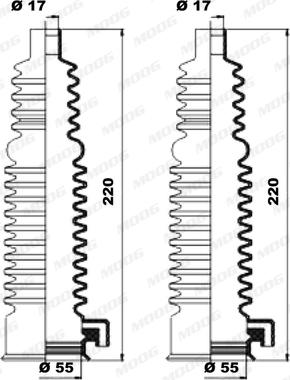 Moog K150218 - Kit soffietto, Sterzo autozon.pro