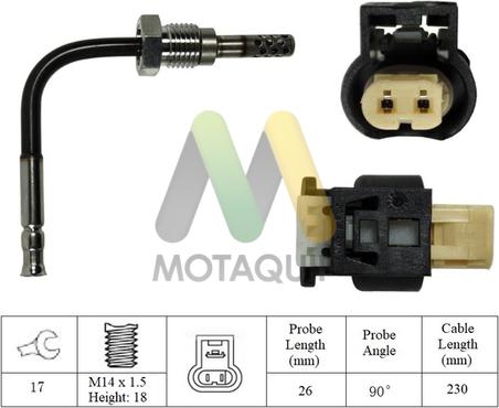 Motaquip LVET433 - Sensore, Temperatura gas scarico autozon.pro