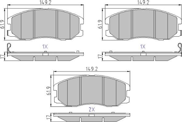 Motaquip LVXL1345 - Kit pastiglie freno, Freno a disco autozon.pro