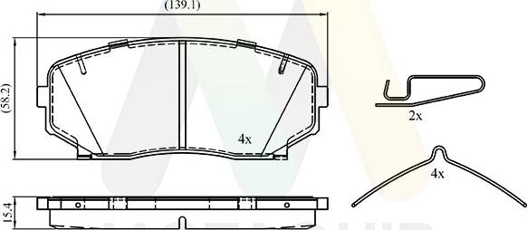 Motaquip LVXL2093 - Kit pastiglie freno, Freno a disco autozon.pro