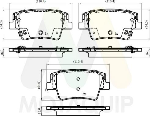 Motaquip LVXL2067 - Kit pastiglie freno, Freno a disco autozon.pro