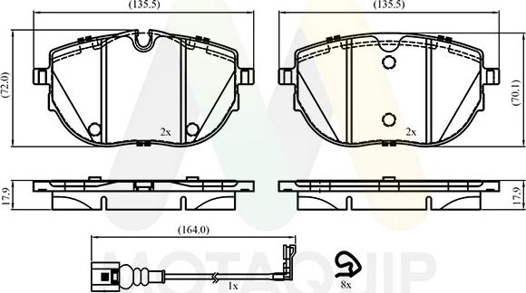 Motaquip LVXL2076 - Kit pastiglie freno, Freno a disco autozon.pro