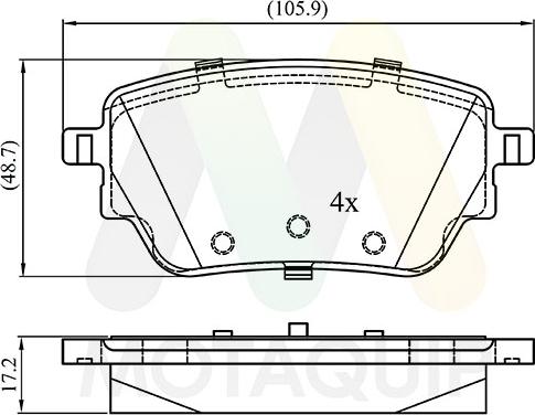 Motaquip LVXL2073 - Kit pastiglie freno, Freno a disco autozon.pro