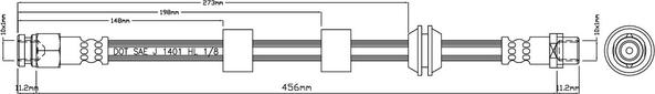 Motaquip VBH1066 - Flessibile del freno autozon.pro