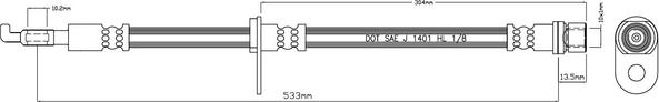 Motaquip VBH1037 - Flessibile del freno autozon.pro