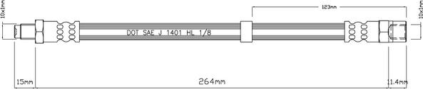 Motaquip VBH1101 - Flessibile del freno autozon.pro