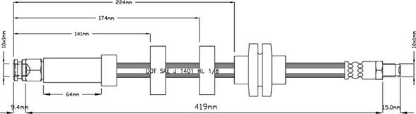 Motaquip VBH851 - Flessibile del freno autozon.pro