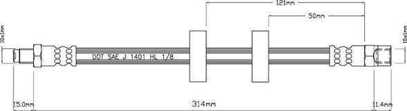 Motaquip VBH387 - Flessibile del freno autozon.pro