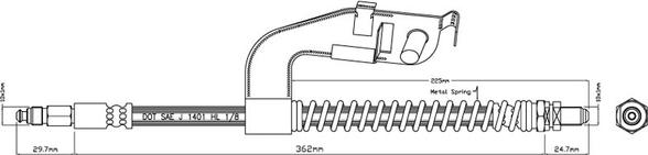 Motaquip VBJ172 - Flessibile del freno autozon.pro