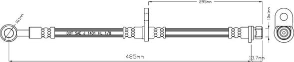 Motaquip VBJ214 - Flessibile del freno autozon.pro