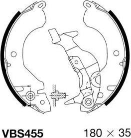 Motaquip VBS455 - Kit ganasce freno autozon.pro