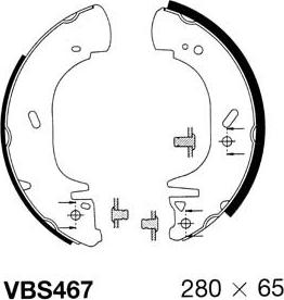 Motaquip VBS467 - Kit ganasce freno autozon.pro