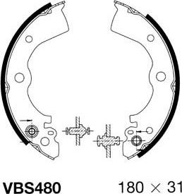 Motaquip VBS480 - Kit ganasce freno autozon.pro