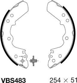 Motaquip VBS483 - Kit ganasce freno autozon.pro