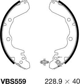 Motaquip VBS559 - Kit ganasce freno autozon.pro