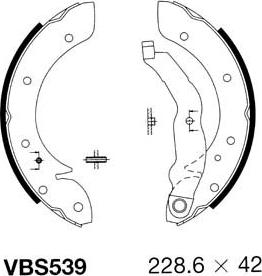 Motaquip VBS539 - Kit ganasce freno autozon.pro