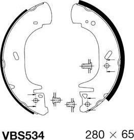 Motaquip VBS534 - Kit ganasce freno autozon.pro