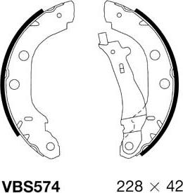 Motaquip VBS574 - Kit ganasce freno autozon.pro