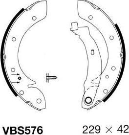 Motaquip VBS576 - Kit ganasce freno autozon.pro