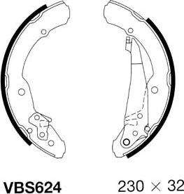 Motaquip VBS624 - Kit ganasce freno autozon.pro