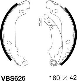 Motaquip VBS626 - Kit ganasce freno autozon.pro