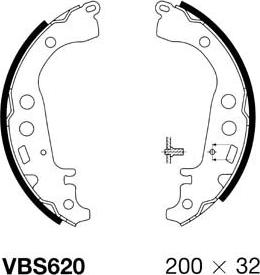 Motaquip VBS620 - Kit ganasce freno autozon.pro