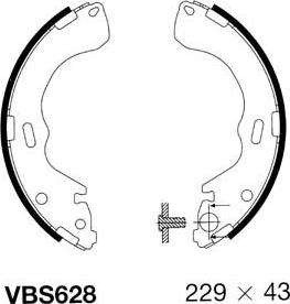 Motaquip VBS628 - Kit ganasce freno autozon.pro