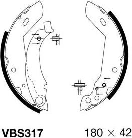 Motaquip VBS317 - Kit ganasce freno autozon.pro