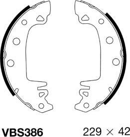 Motaquip VBS386 - Kit ganasce freno autozon.pro