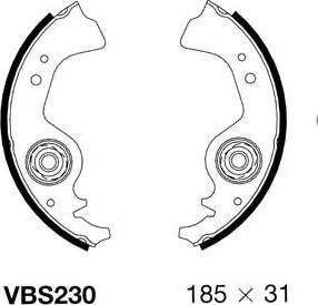 Motaquip VBS230 - Kit ganasce freno autozon.pro